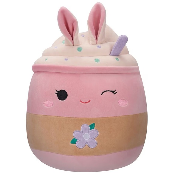 Kellytoy Other - Squishmallows Plush Large 14 Inch Pink Suey Bunny Milkshake Easter 2024